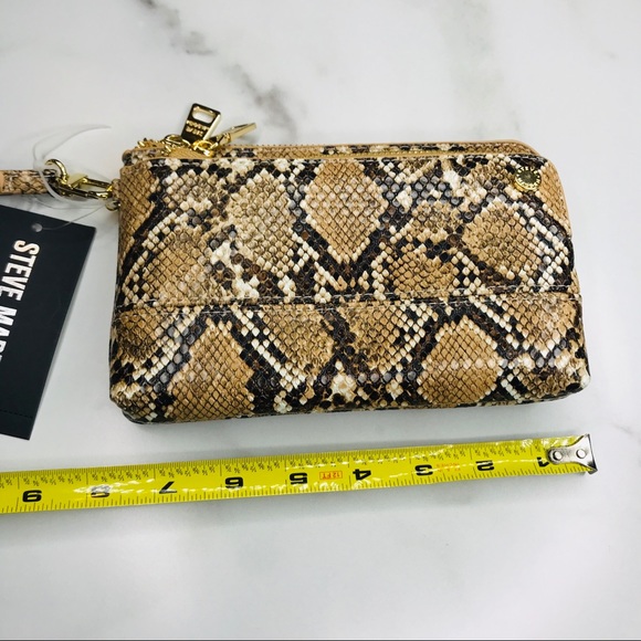Steve Madden | Snake Print Double Pouch Wristlet - Picture 6 of 8